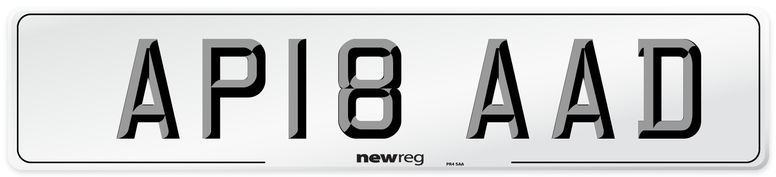 AP18 AAD Number Plate from New Reg
